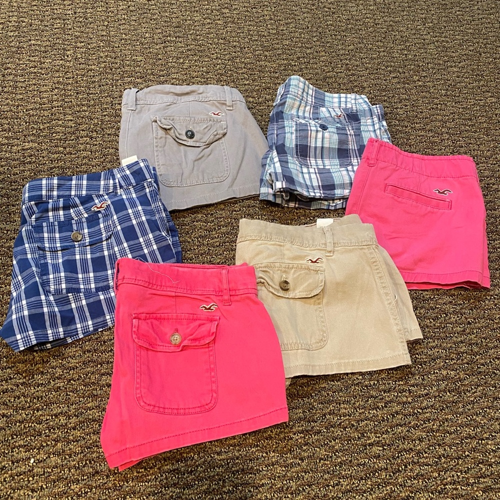 6 pairs of Hollister short shorts